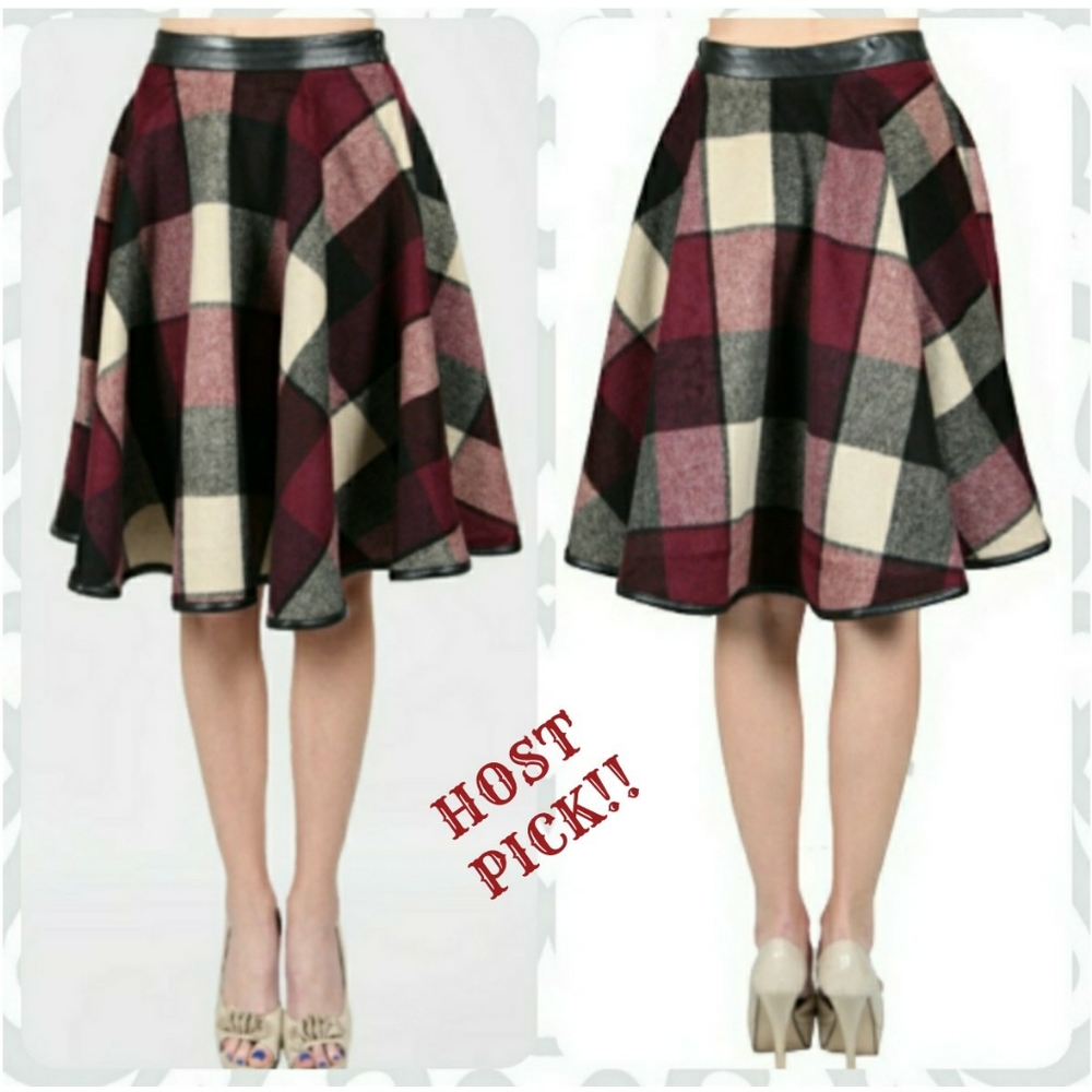 Anthropologie RYU plaid wool skirt